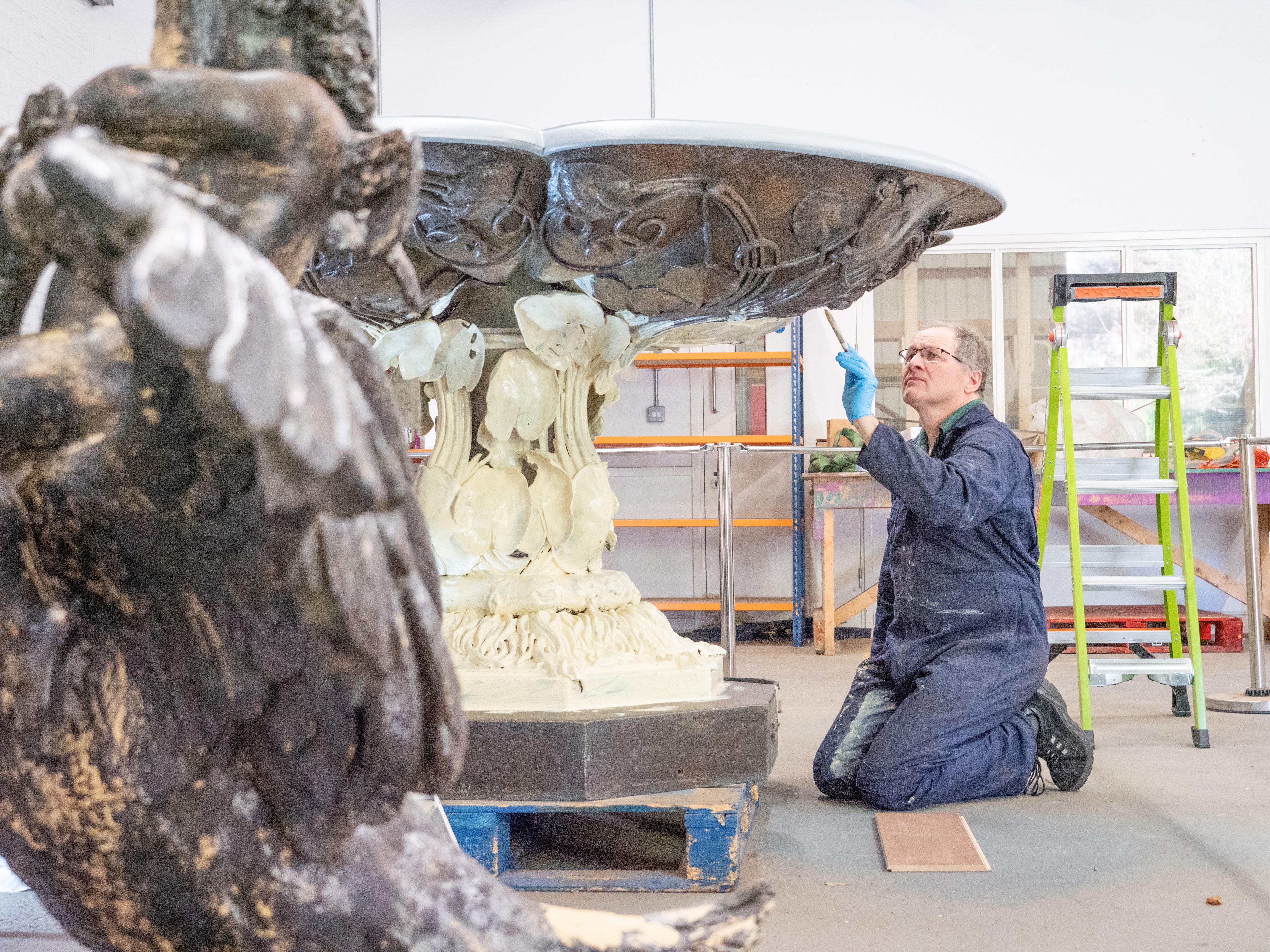 Conservation Continues on Coalbrookdale's Boy & Swan Fountain