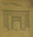 Mantel, pencil on tracing paper, Coalbrookdale Company, 1902. For the client Brameld & Smith, architects, Manchester. [2022.16/L8] 