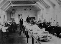 View of the Artists Room at Coalport China Works, late 19th century.