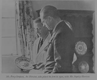 Photograph of Percy Simpson (stood right), 1951.