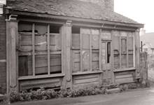 A Historic image of a derelict building in St.George's Telford, now restored as the Print Shop at Blists Hill