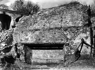 A historic photograph of The Old Furnace in Coalbrookdale before the cover building