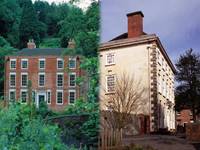 A view of Dale House, 1717 and Rosehill House, 1738, built for members of the Darby family.