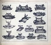 A page from the 1875 Coalbrookdale Catalogue, showing a range of designs for shoe scrapers.