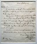 Handwritten letter by Thomas Telford to Thomas Wedge Esq., written from London 8 July 1826.