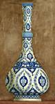 Like other schools set up by the Science and Art Department, the Coalbrookdale School of Art was closely linked with the South Kensington Museum (now known as the V&A). Students could ask for items to be removed from cases to study fully. We believe that John Bradburn carried out a study of this such as this 16th century Iznik bottle at the South Kensington Museum, and this bottle can still be seen on display in the V&A today.