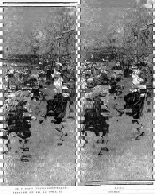 The First Match Of The British Ladies' Football Club From The Graphic, March 1895.