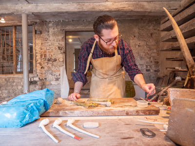 Oliver The Pipemaker The Worshipful Company Of Tobacco Pipe Makers Volunteers Cleaning At Broseley Pipeworks May 2022 4