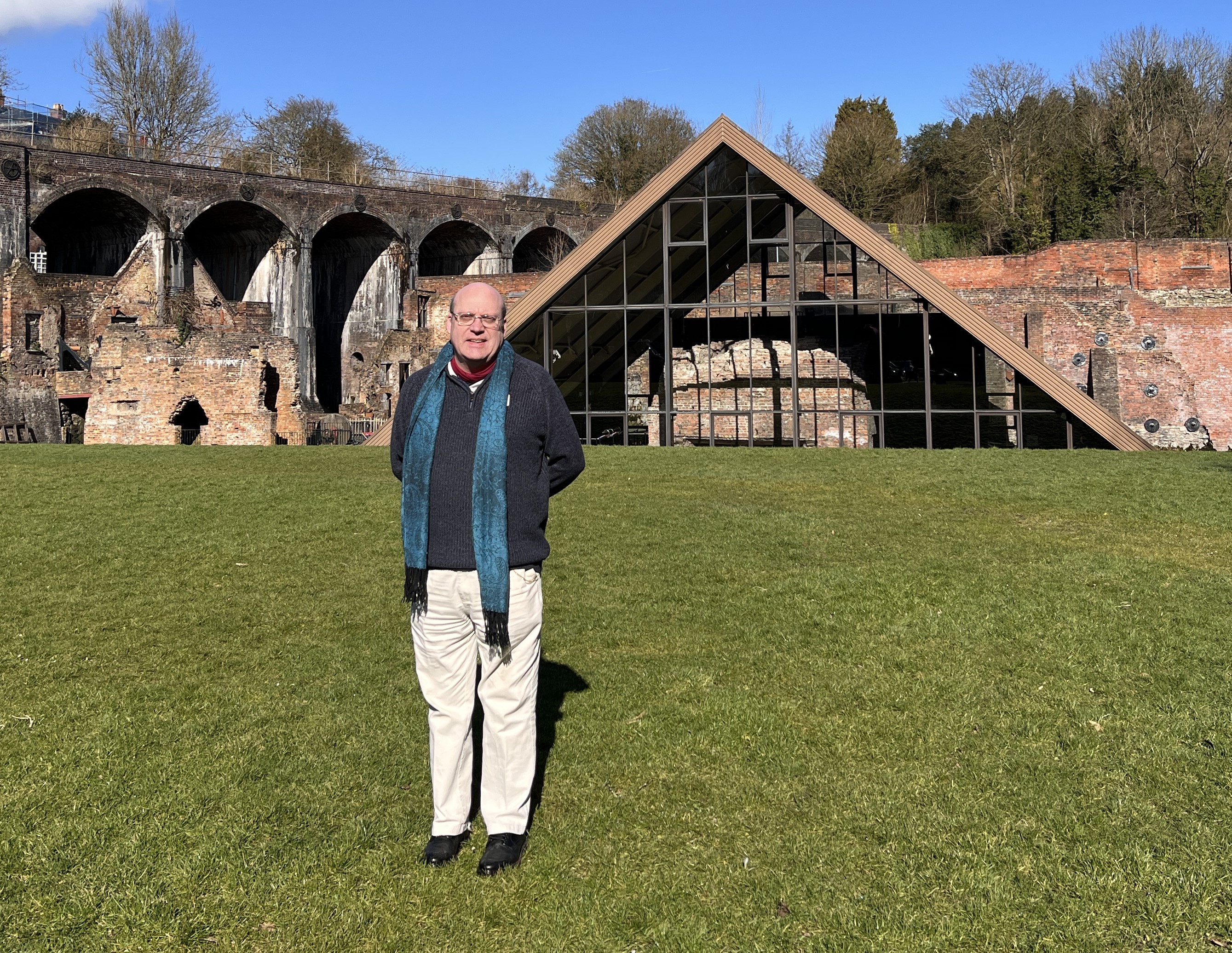 Mike Nevell, IHSO Officer, In Front Of The Old Furnace, One Of IGMT's Ten Museums