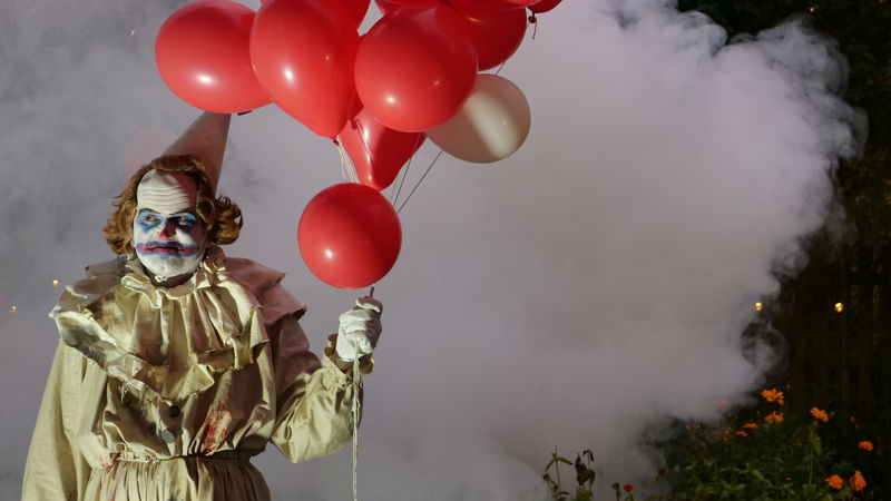 A clown at Halloween 2024