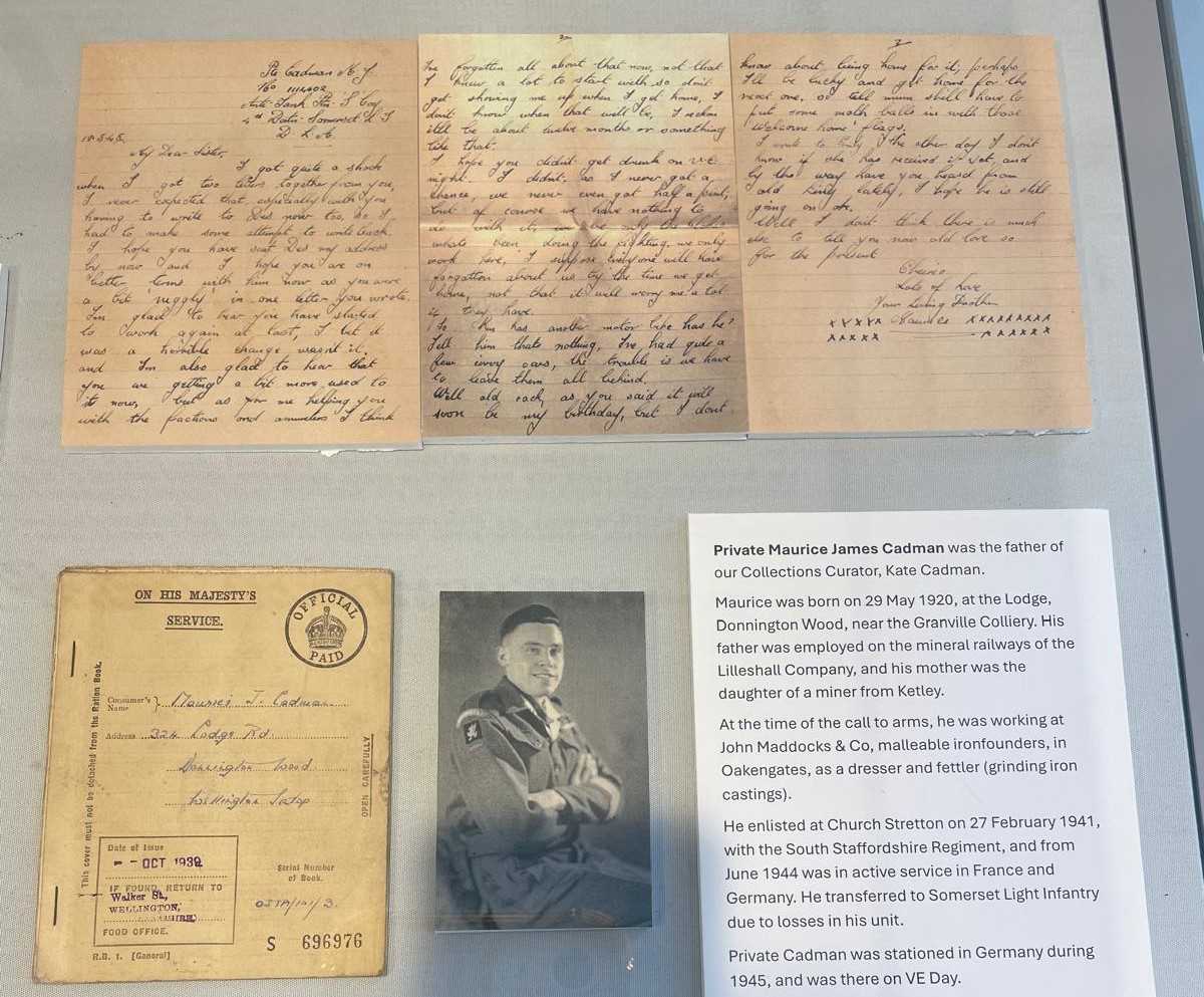 Close Up Of The Display To Mark Victory In Europe Day At The Iron Bridge Tollhouse Cropped
